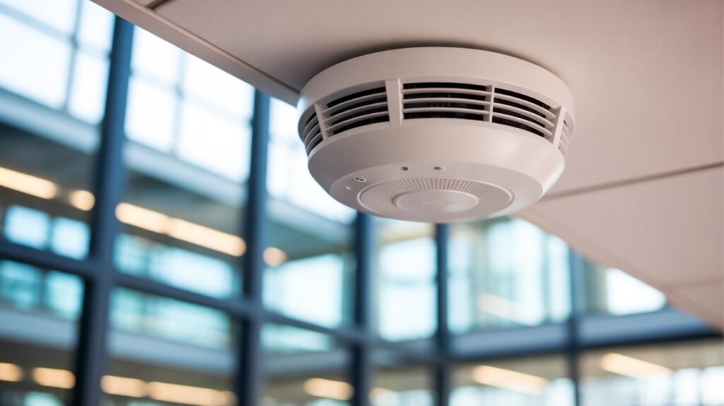 Comprendre un Système de Sécurité Incendie (SSI) en 10 minutes 022 close up of modern ceiling smoke detecto 8gdinxwusfec187b2dnmkq gvwhb6vntn6hupivjcq3qw